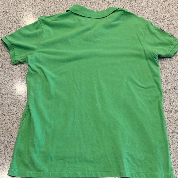 Polo Ralph Lauren Polo Shirt Green and Purple Big Pony Size Large - Picture 6 of 6